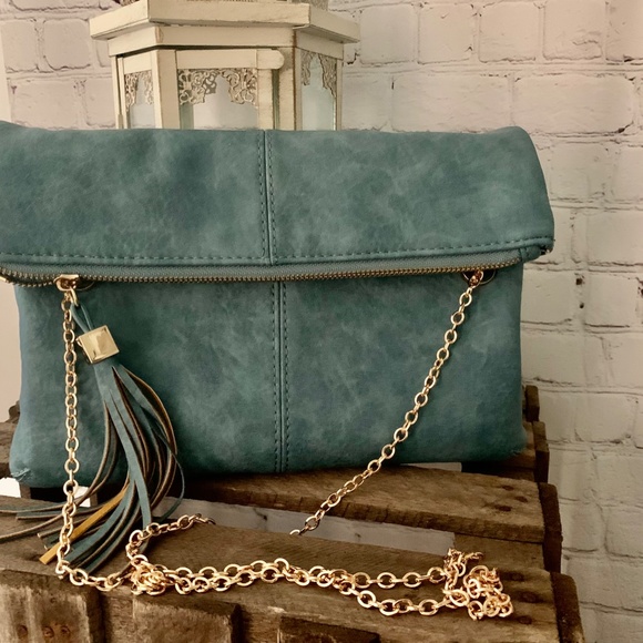Moda Luxe Tiffany Blue Crossbody / Clutch - Picture 10 of 15